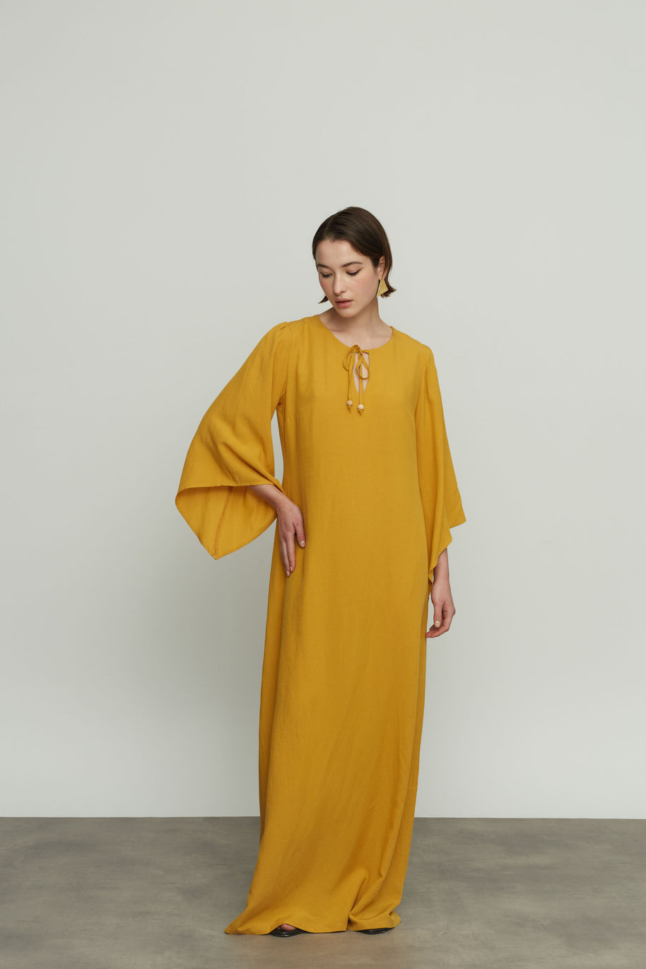 Long Dress with Wide Sleeves