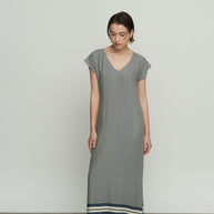 Long Dress with Neckline
