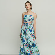 Long Skirt with Flowers
