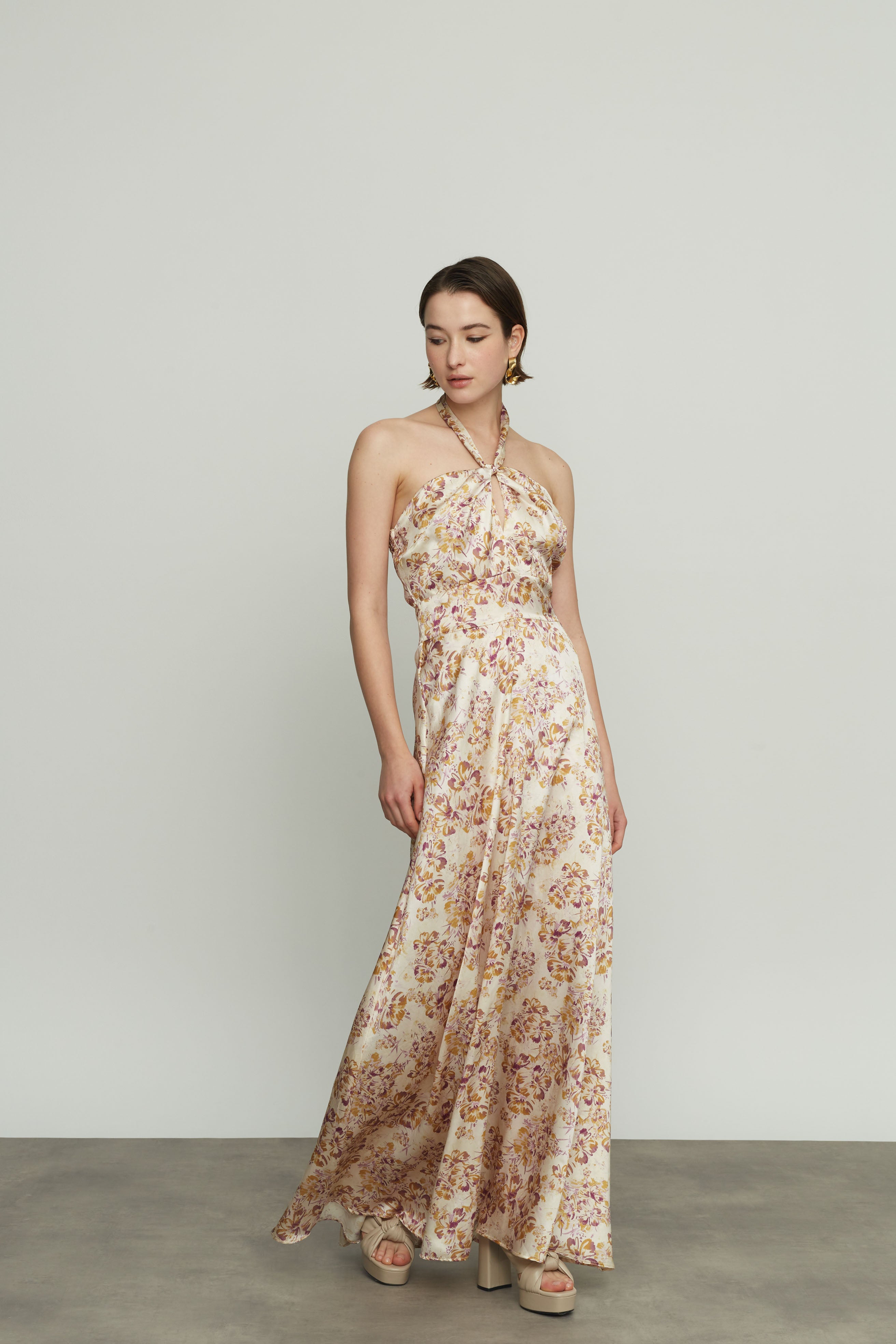 Floral Silk Dress