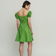 Mini Dress with Puff Sleeves