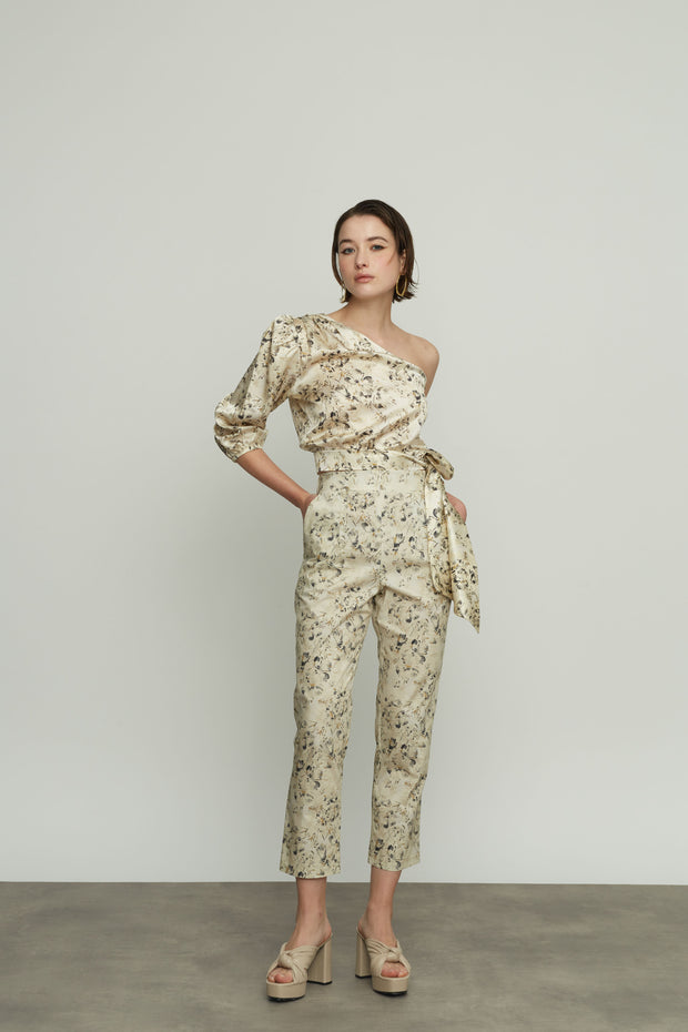 Floral Straight-Length Pants