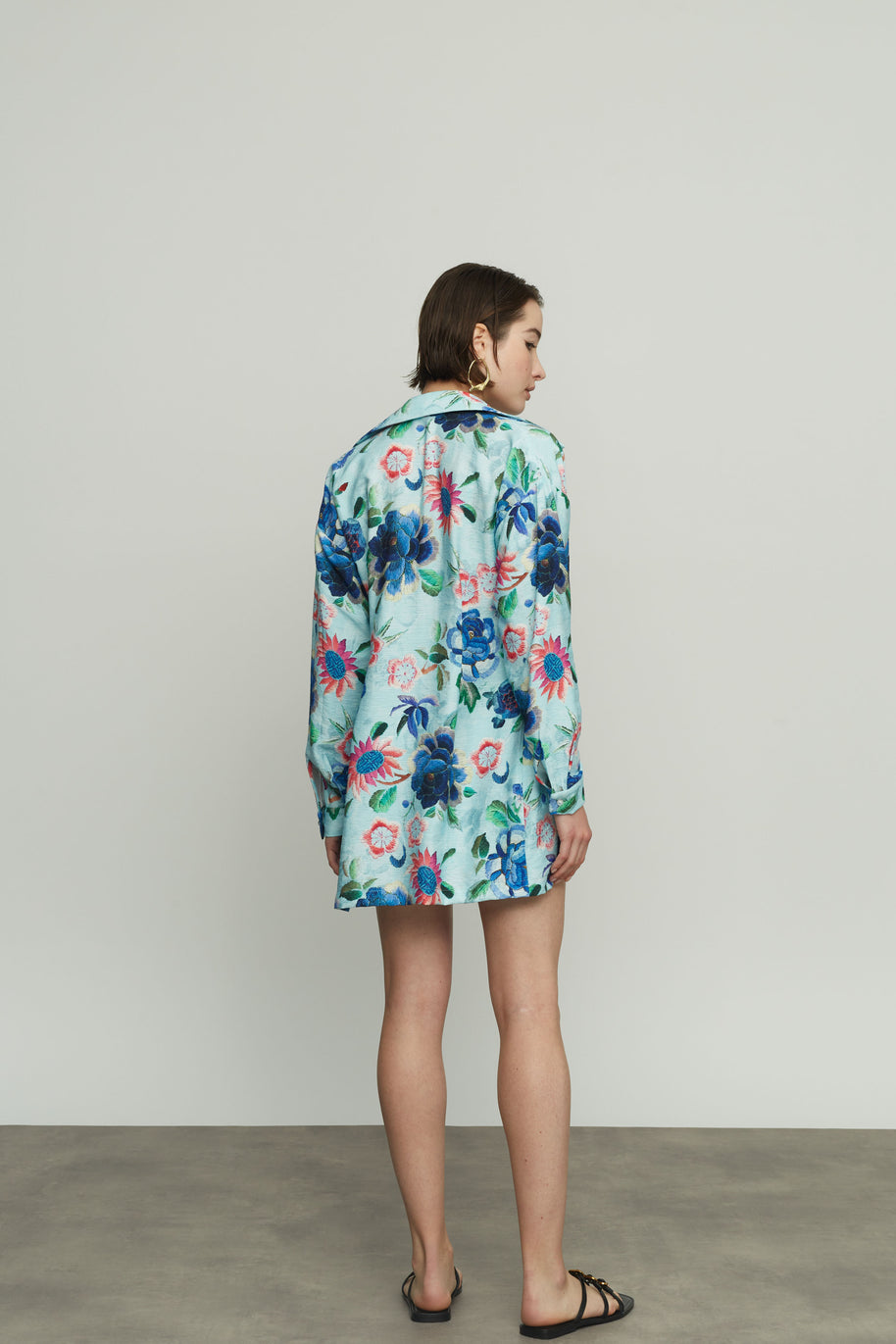 Long Jacket with Flowers