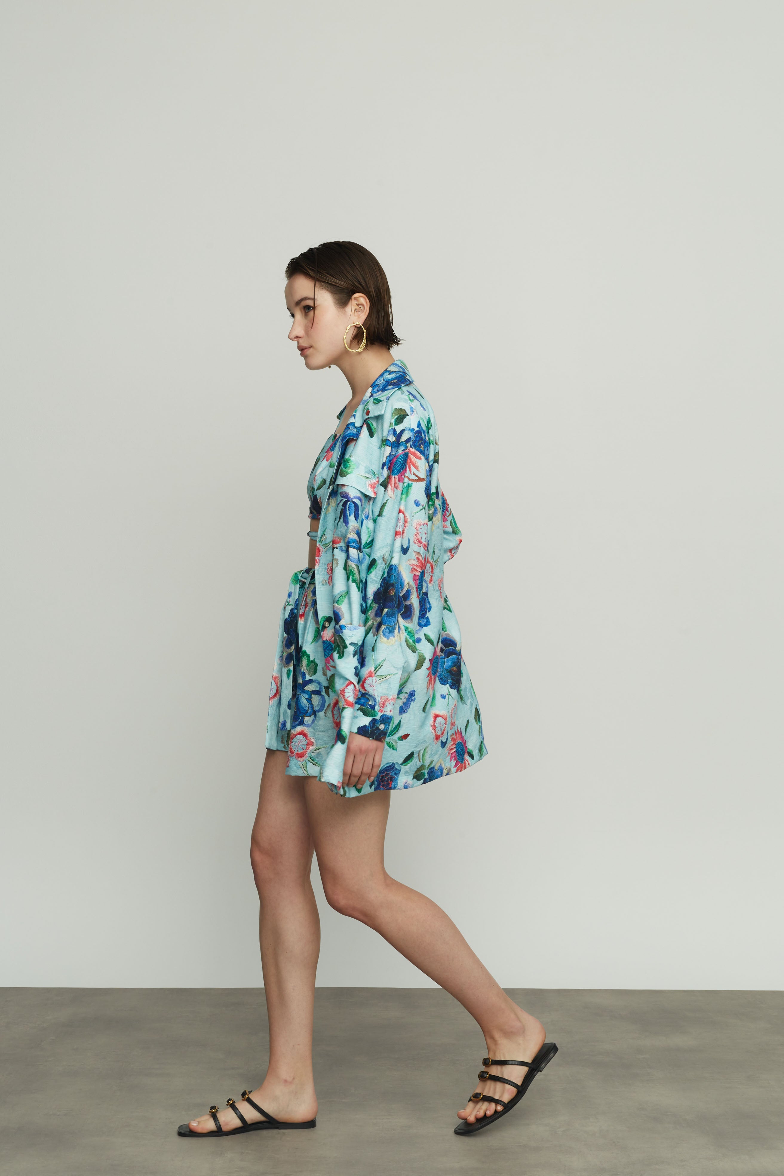 Long Jacket with Flowers