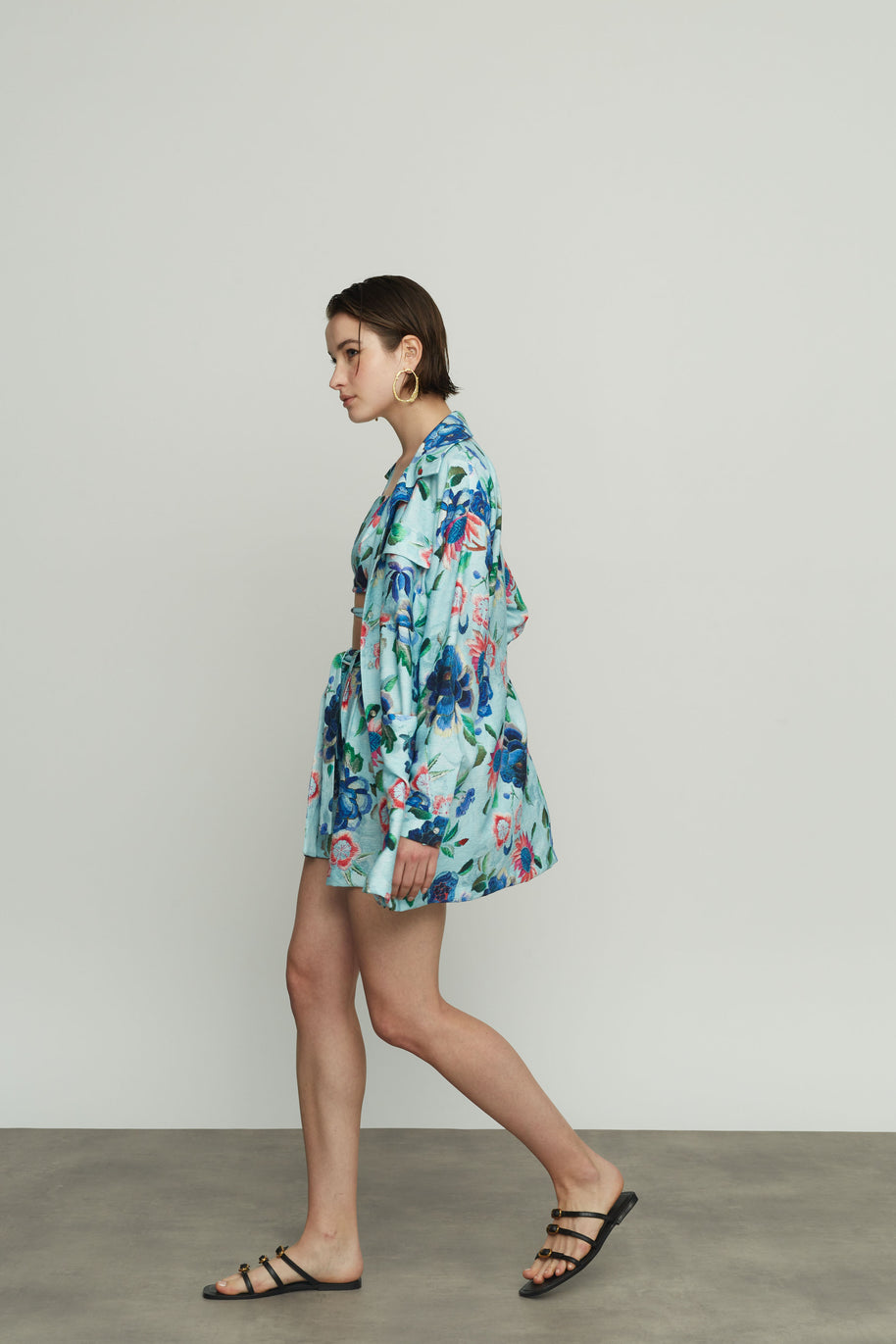 Long Jacket with Flowers