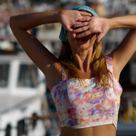 Patterned Linen Top
